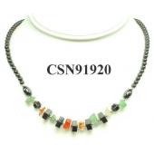 Semi precious Chip Beads Hematite Chip Beads Stone Chain Choker Fashion Women Necklace